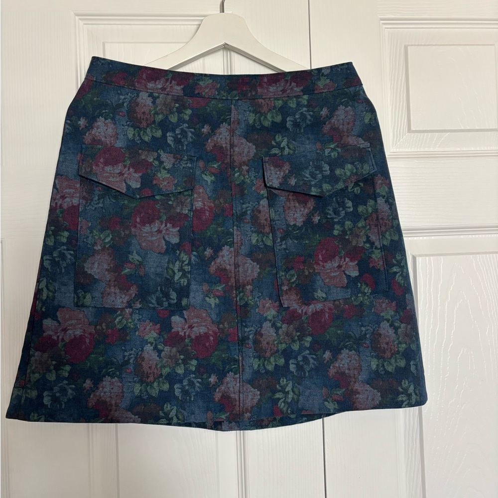 Erin Featherston for Anthropologie Floral A-Line Skirt
